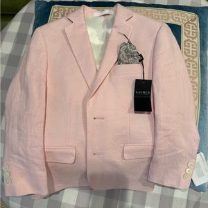Ralph Lauren boys pink linen sport coat, new with tags, size 6.